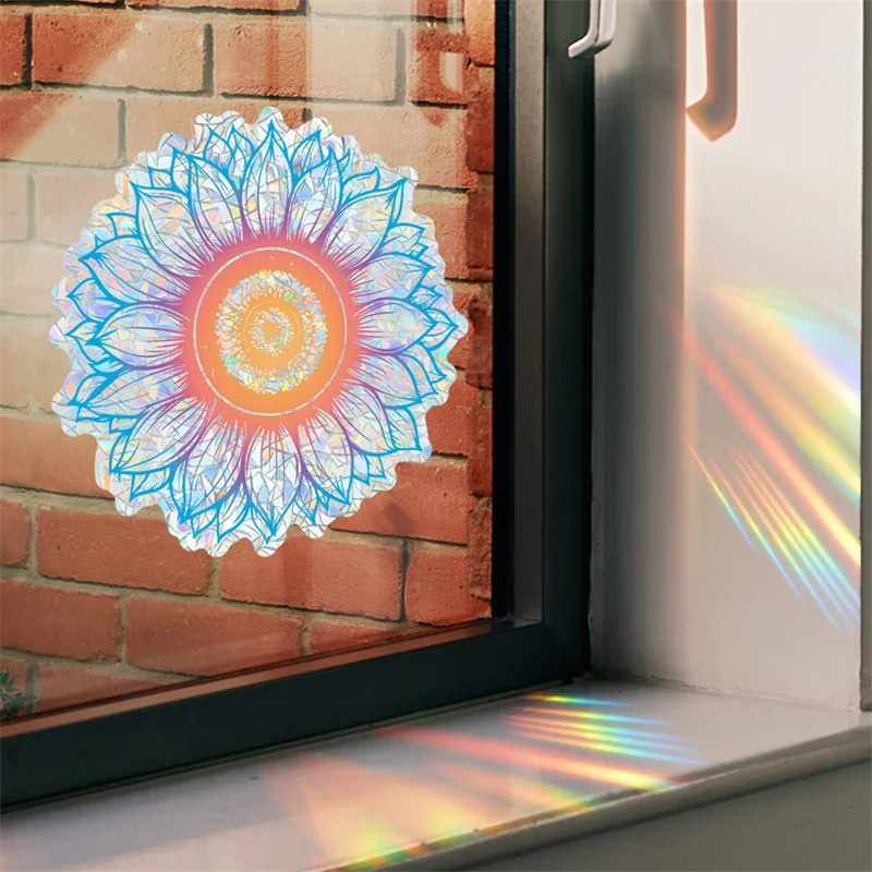 Wall Stickers Sun Catcher Lotus Flower Window Stickers Living Room Vinyl Mandala Decorative Sticker Electrostatic Datura Tulips Daisy Sticker wall stickers,wall sticker,home decoration accessories