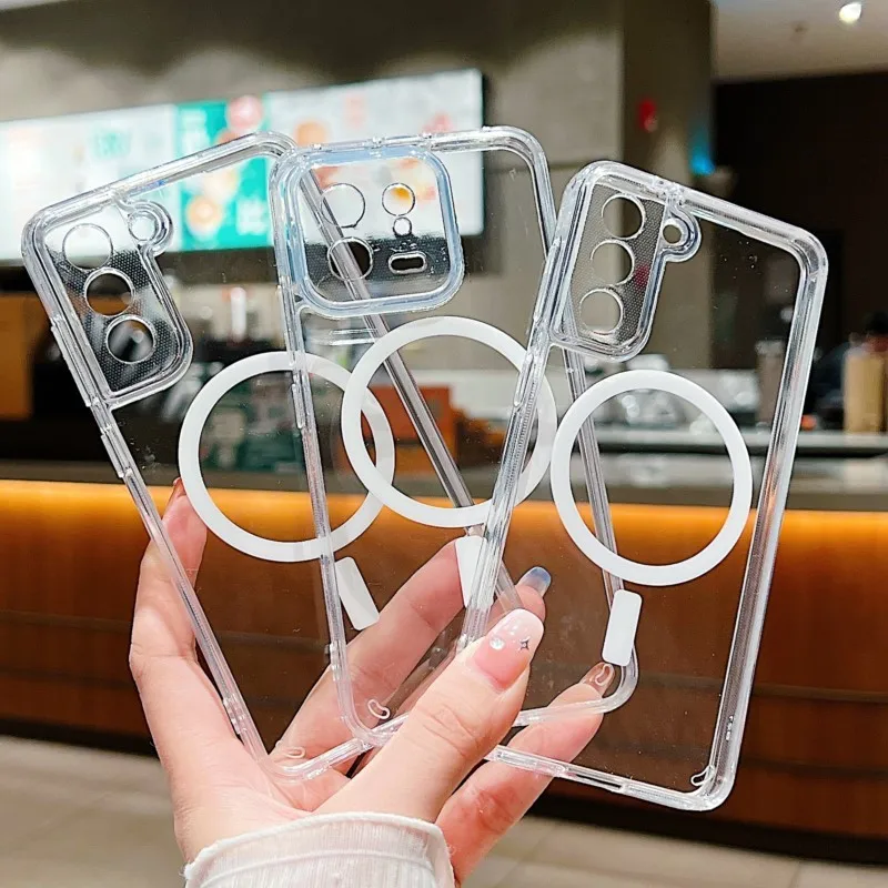 Transparent Magnetic Shockproof Hard Cover
