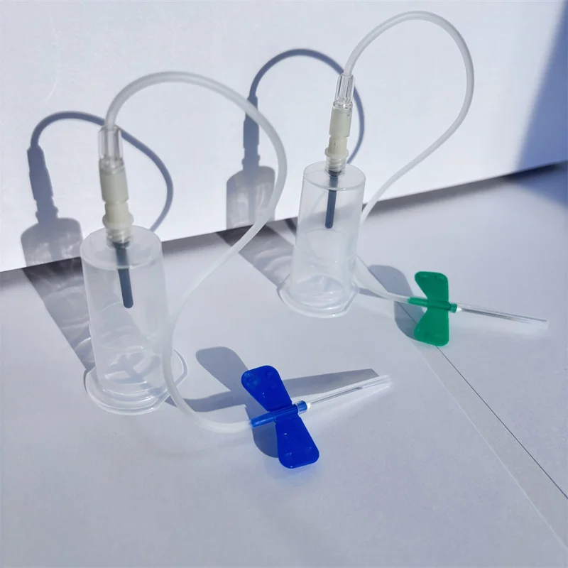 Butterfly Needles 50pcs + Plastic Holder 50pcs Disposable Safety Vacuum Blood Collection Set Pet Medical Scalp Vein Set disposable scalp needle disposable blood collection tube holder