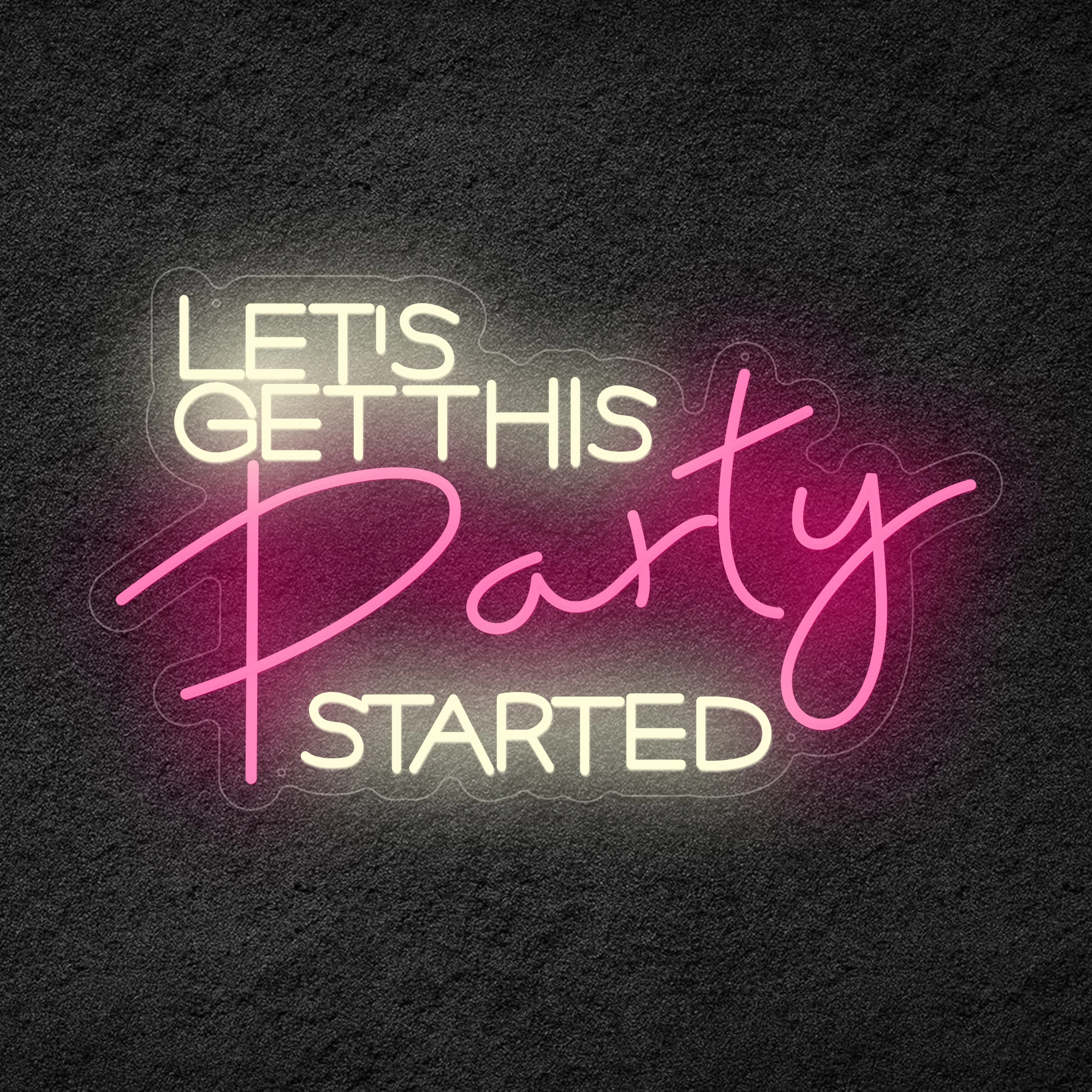 

Let's Get This Party Neon Sign Led Neon Light Custom Neon Sign Personalisation Home Room Decoration Party wall Decoration