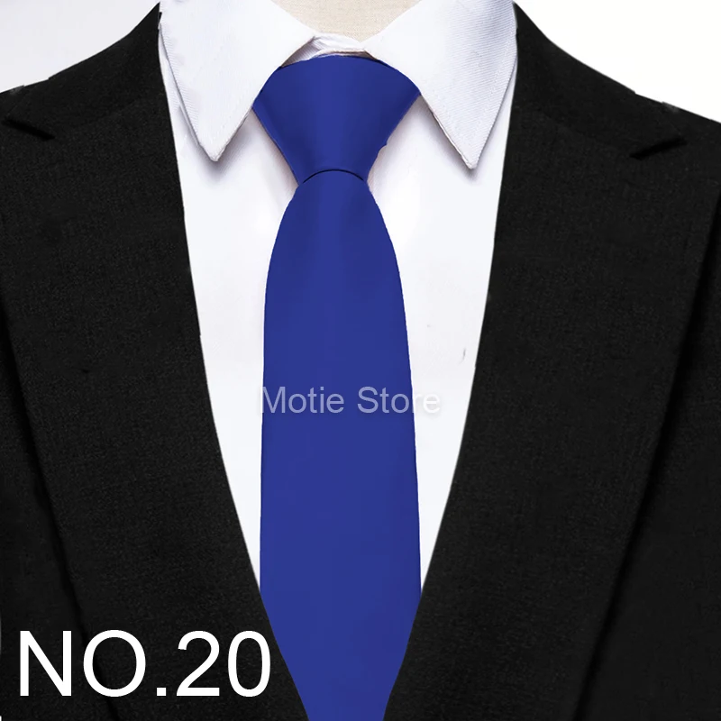 Herren-Krawatten, 6 cm, klassisches Polyester, handgefertigt, schmale Krawatte für Hochzeit, lässige Krawatten, Anzüge, einfarbiger Druck, Krawatte, Geschenk – Detail 20