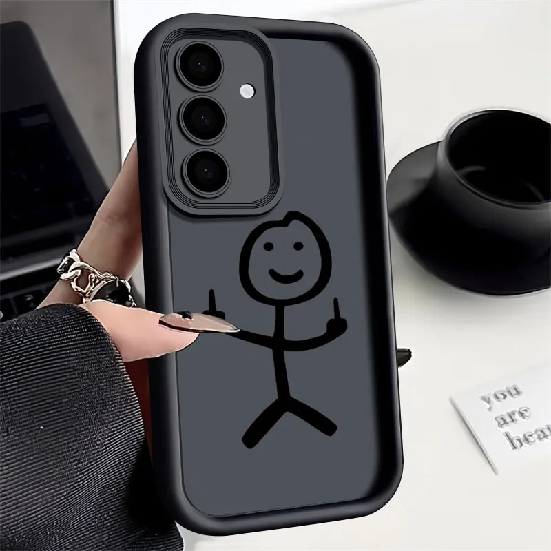 Funny Middle Finger Matchman Shockproof Phone Case