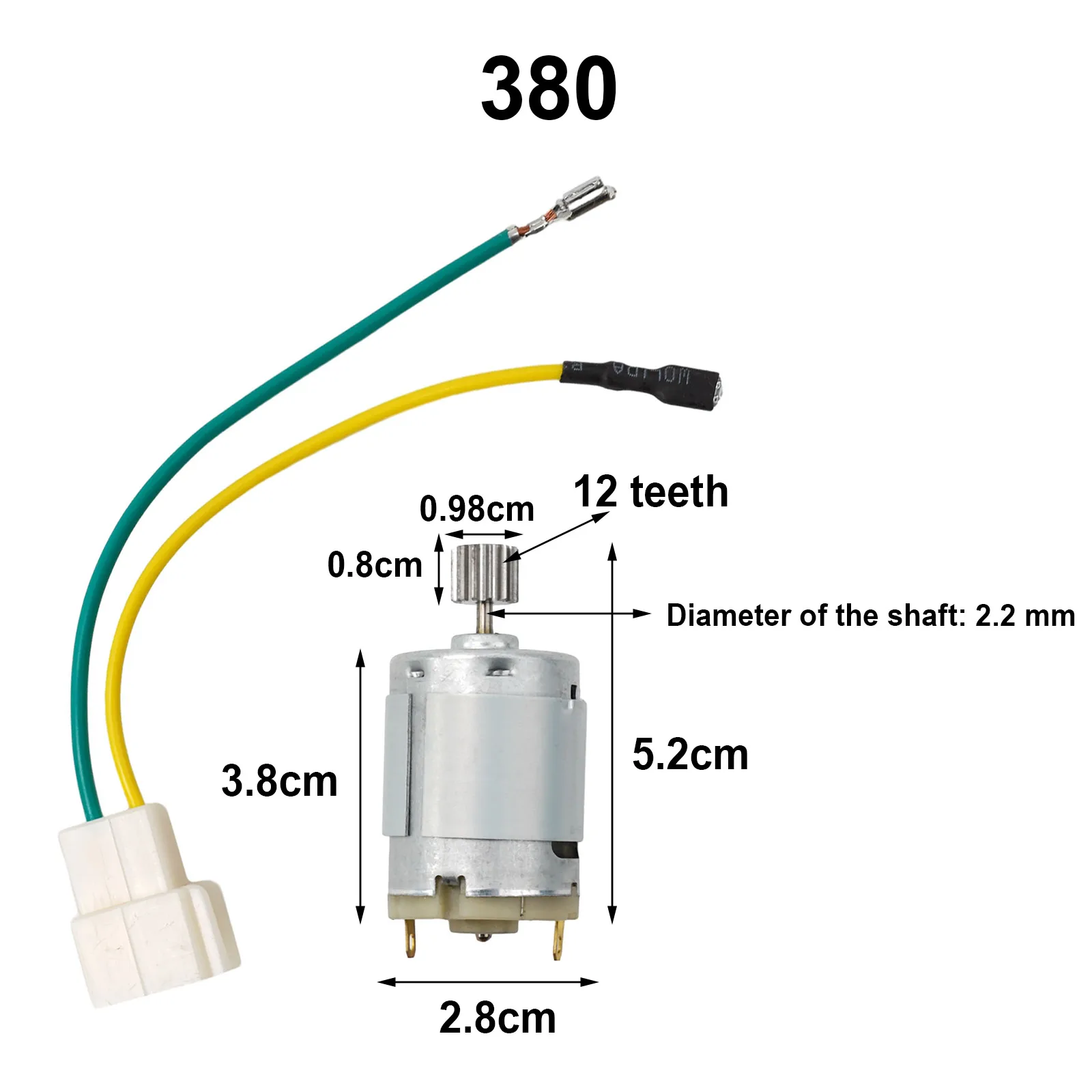 Children's Electric Car Motor Replacement - 12V/6V/24V, 10 Teeth Gear