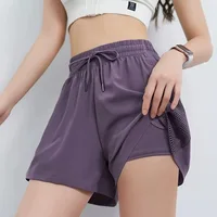 Women's Summer Sports Fitness Short Quick Dry Loose Anti Glare with Pocket Style New Pants - Image 4