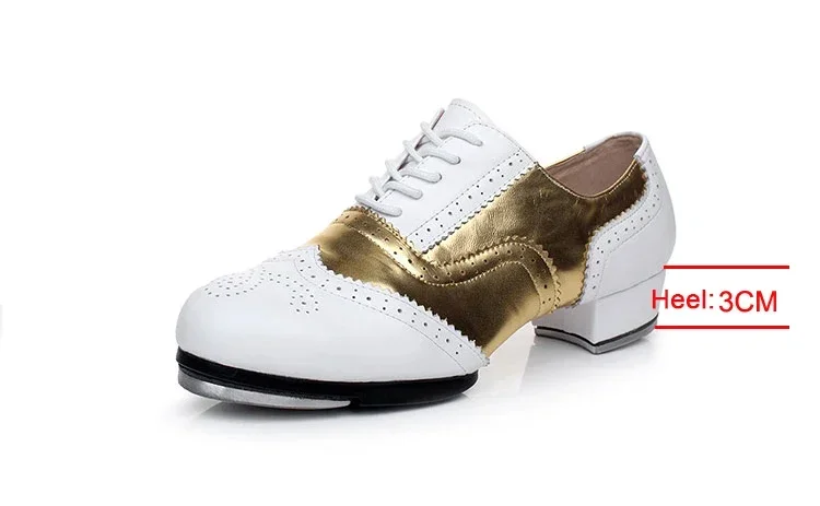 【^ 】vintage tango shoes euro archive Baroco Style Genuine Leather Vintage Tap Shoes Lace Up Jazz