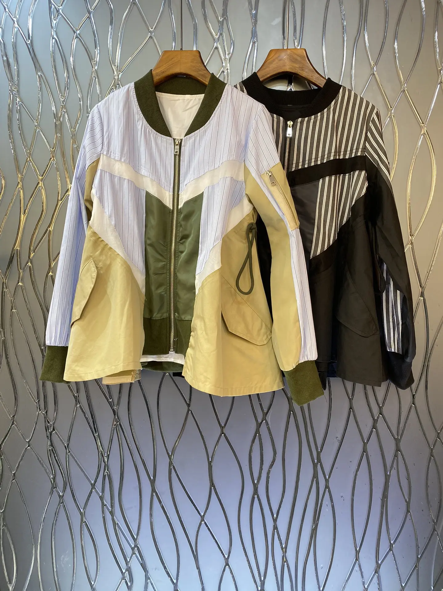 

2023 autumn and early winter fashion new women's clothing Splicing coat 0802