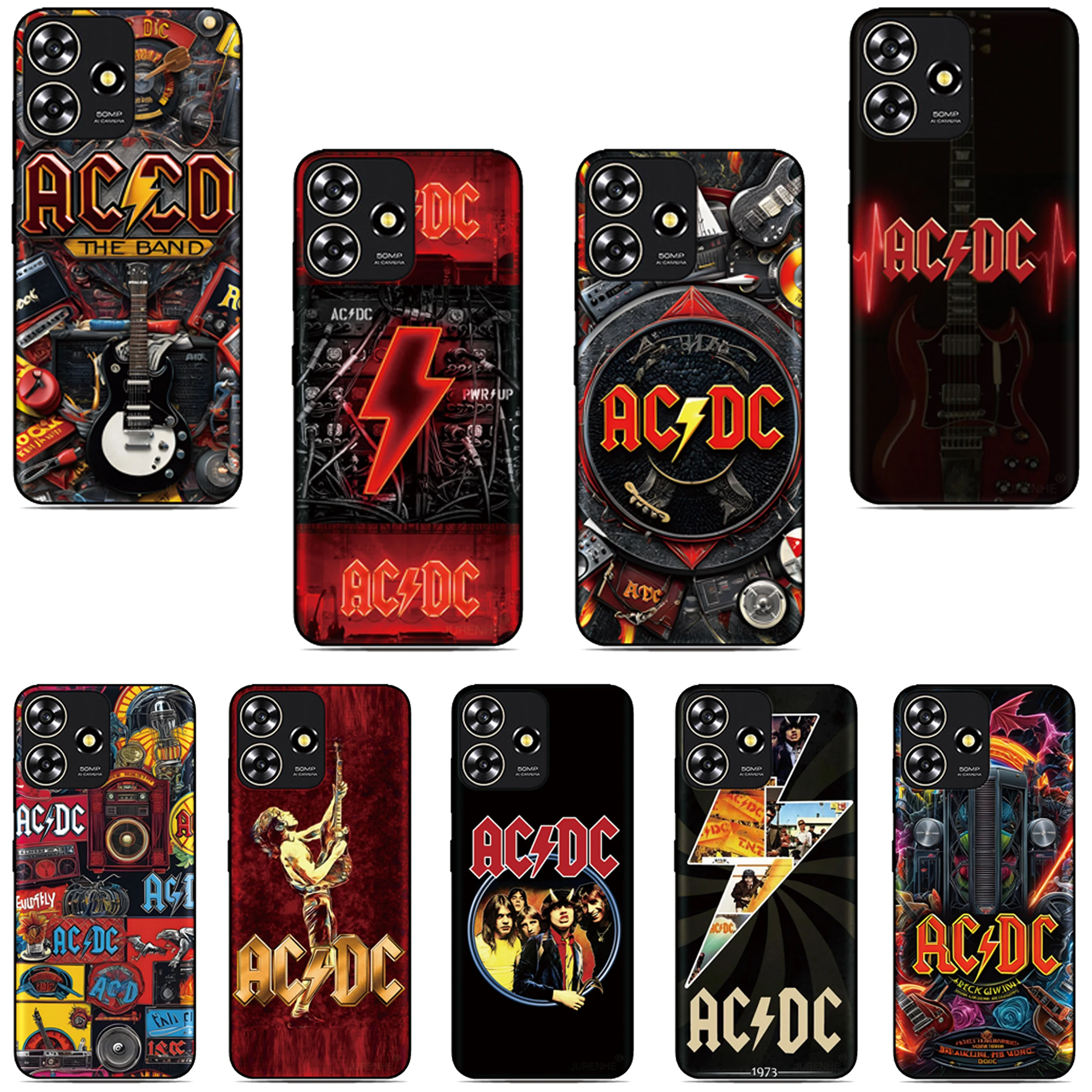 AC-DC Band Inspired Music Back Cover Phone Case