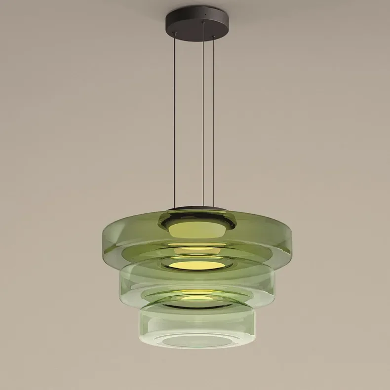 

Italian Imported Glass Chandelier Simple Personality Restaurant Bar Study Hotel Nordic Post-Modern B & B Lamps