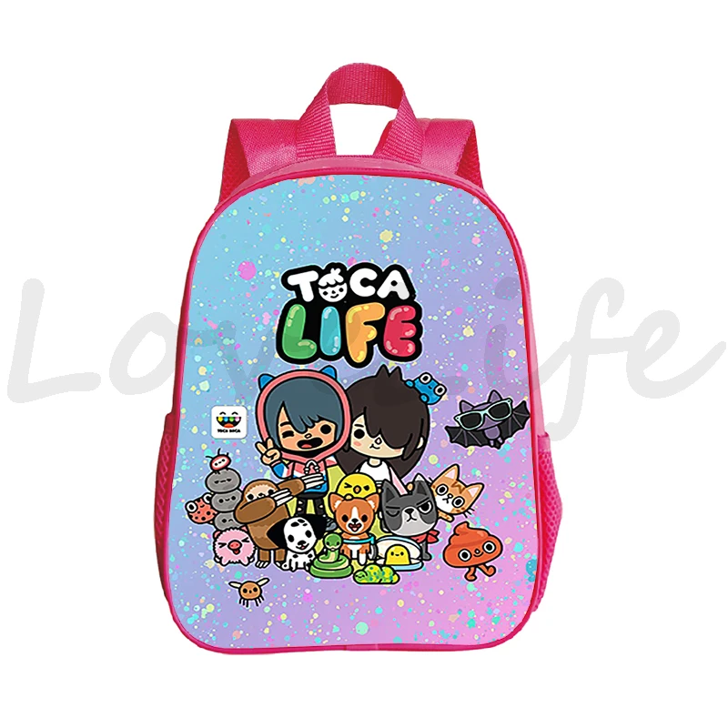 Toca Life World Zaini Bambini Kawaii Pink Zaino Toddler Kids Kindergarten Bag Girls Toca Boca Schoolbag 3D Print Mochila