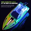 HJ813 RC Boat with Light High-Speed Speedboat 25km/h Electric Waterproof Professional Remote Control Boats Gifts Toys for Boys 3