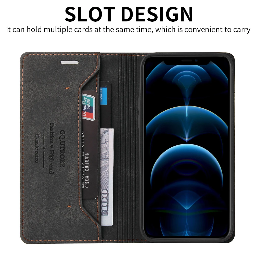 Premium Wallet RFID Blocking Magnetic Leather Flip Case Cover