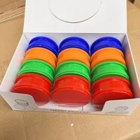 12Pcs/Pack Dia:60MM 3 Layers Pure Mackaki Plastic Pepper Mill Acrylic Spice Crusher Hand Muller Mixed Color 1