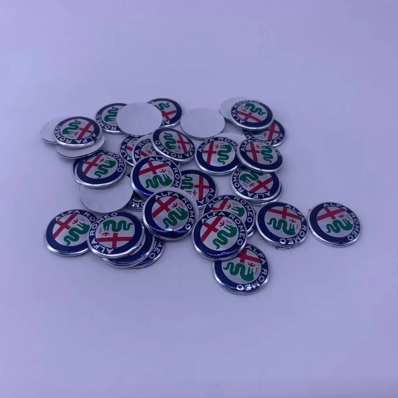 20-Piece Set of Aluminum Car Key Emblem Stickers