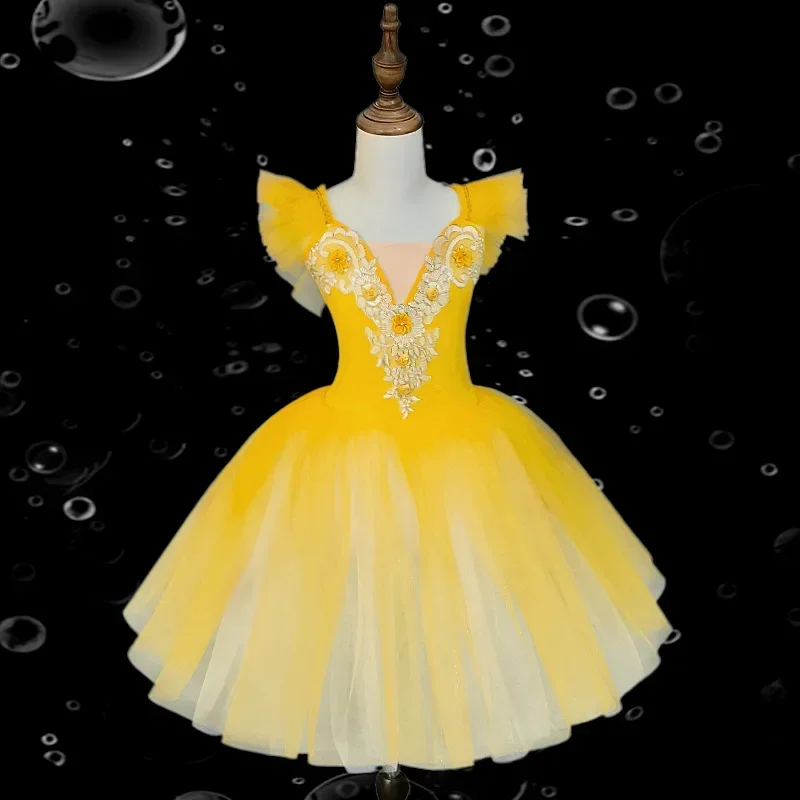 الصيف فتاة فستان الباليه توتو الاطفال ملابس الأطفال يوم Vestidos ملابس رقص الفتيات فساتين غير رسمية ثياب الباليه الزي