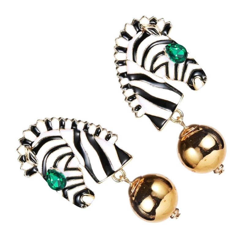 Modern Zebras Silhouettes Earrings for Female Fashion Enthusiasts Party Jewelry A0KD 4