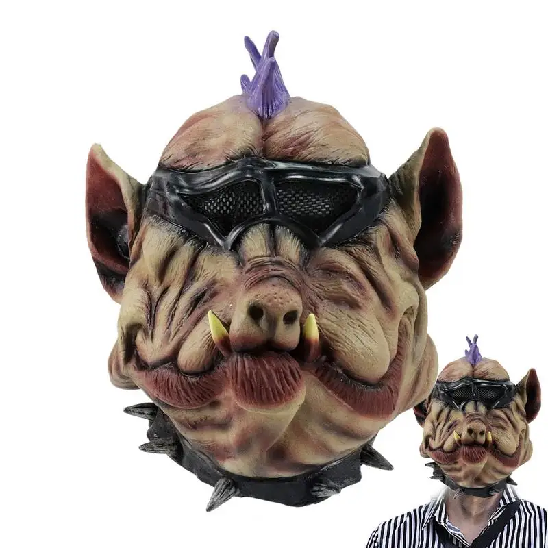 

Halloween Costume Head Cover Cosplay Mask Pig Latex Carnival Costume Headwear Handmade Party Headgear Props Scary Facial Masks