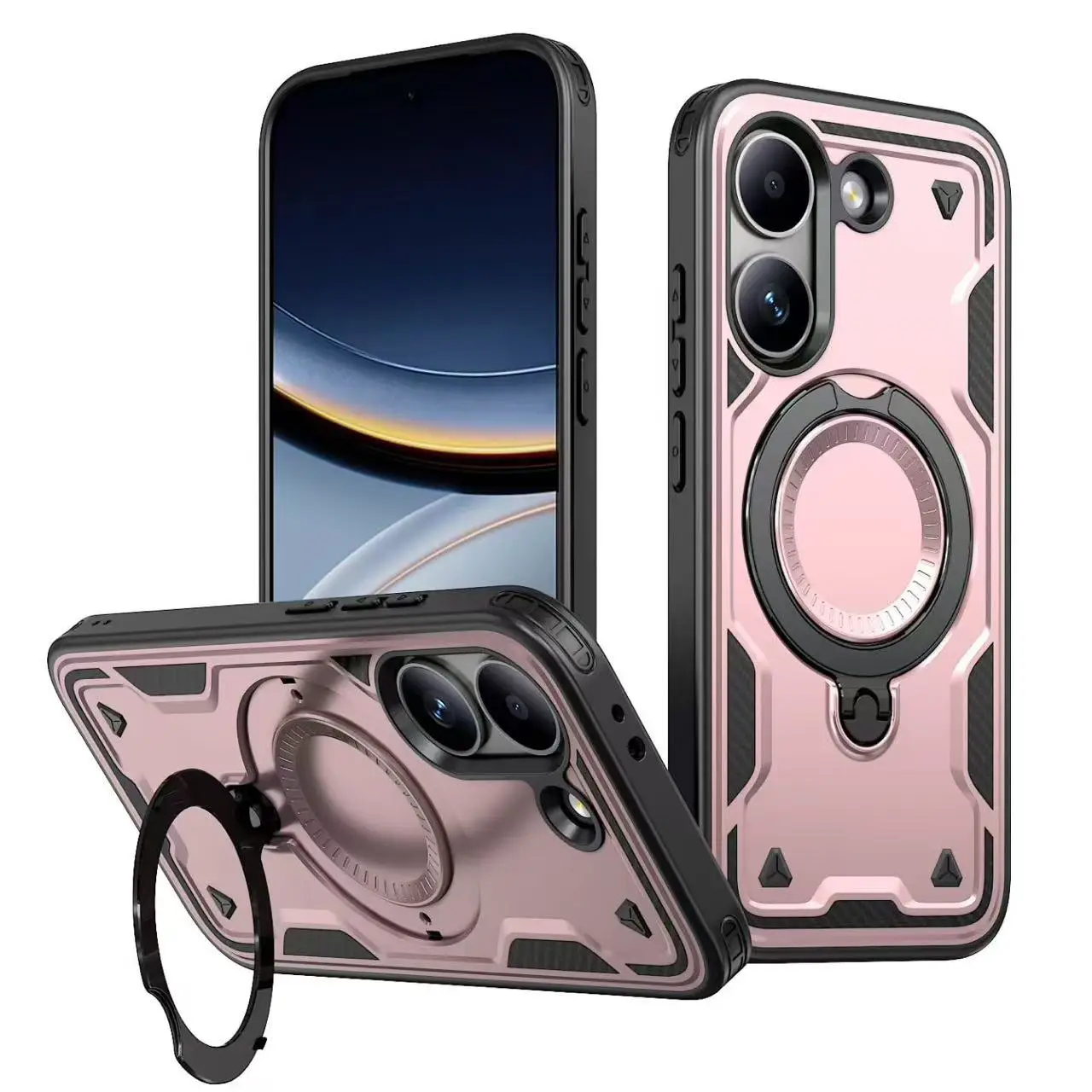 360° Rotating Stand with Magnetic Drop-Proof Cover