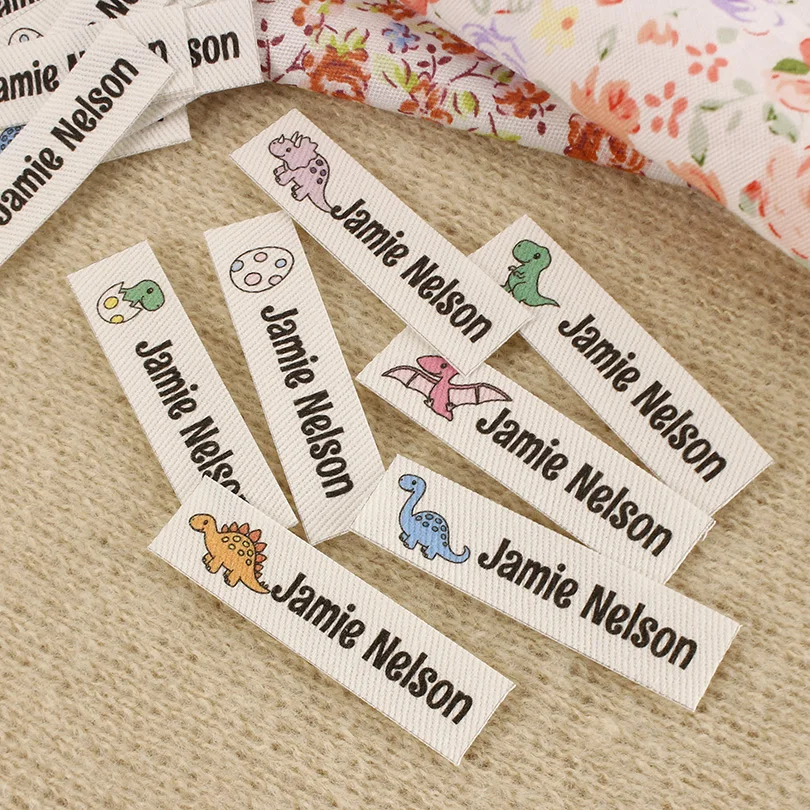 Custom Ironing Labels, School Labels, Personalized Names, Dinosaur,Clothing Labels, Custom Name Tags,Iron tags (TB5670)