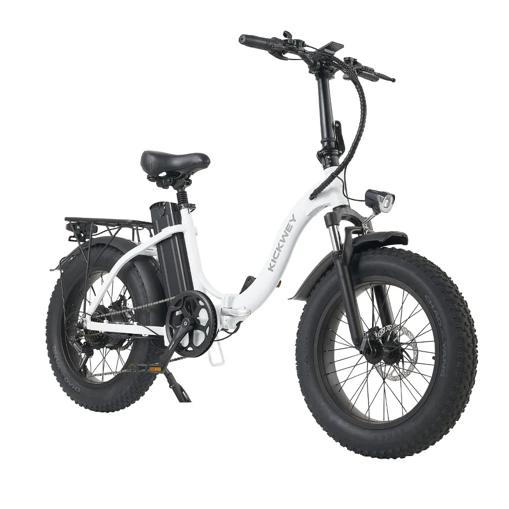 KICKWEY L20 Electric Bicycle 1000W Fatbike Folding Ebike 20 Inch MTB Snow Bike with 20AH Battery 50KM/H Electric Bike electric bike electric bicycle