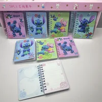 4 Pcs Mixed Disney Stitch Coil Notebook Notebook Cartoon Cute Color Inner Page Mini Notebook 2