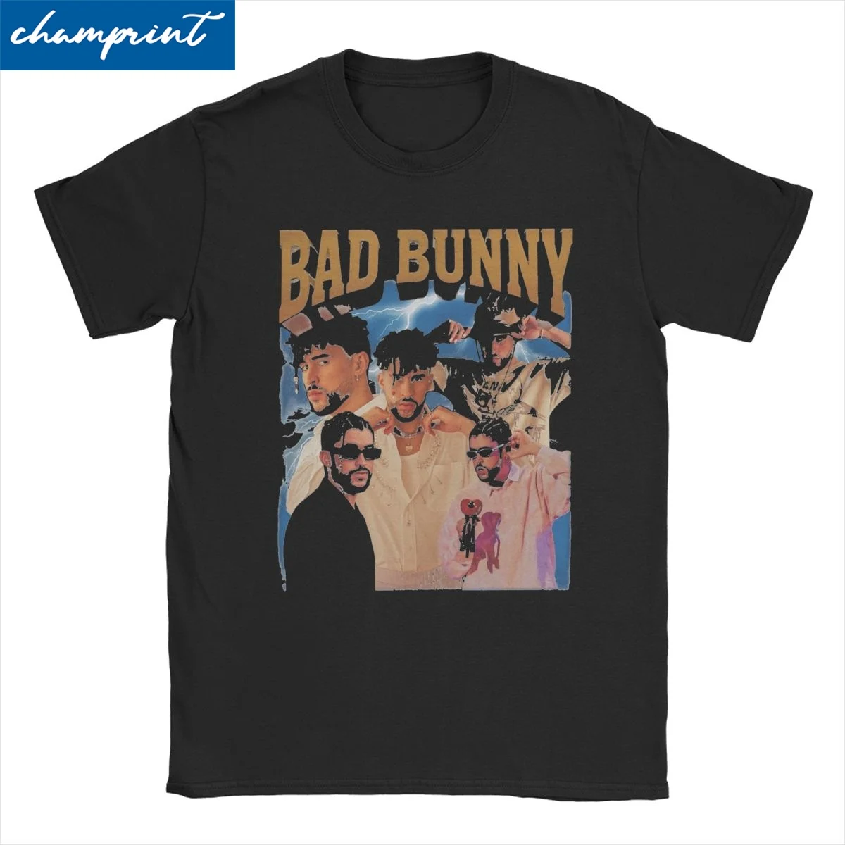 Fun Rapper Music Album T-Shirt Men Women's Round Collar 100% Cotton T Shirts Bad Bunny Short Sleeve Tee Shirt Gift Idea Clothes