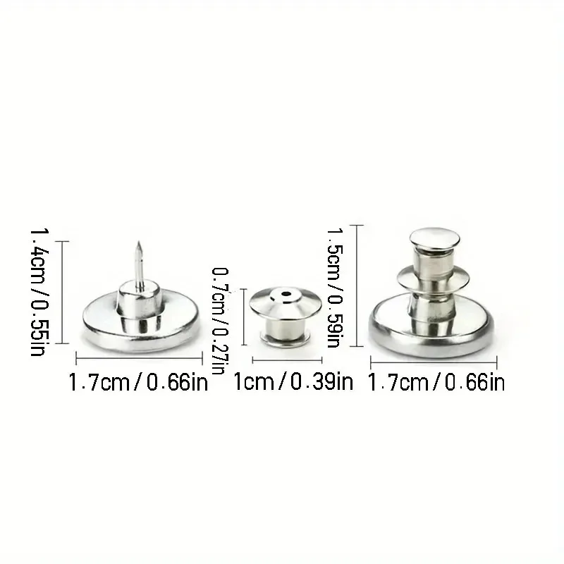 10/20/30pcs 드라이버가있는 청바지 단추 의류 바지 바느질 액세서리 허리 버클 17mm 네일 프리 허리 확장 버튼