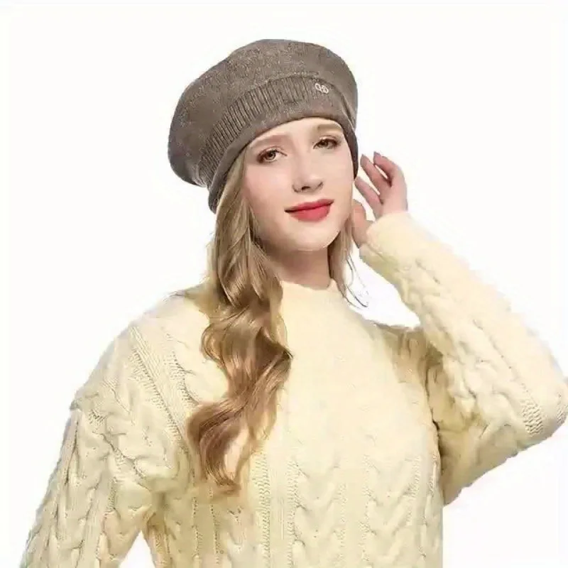 Autumn and Winter Women's Elastic Brimless Hat,Soft and Comfortable Warm Hat,Suitable for Daily Commuting and Outdoor Activities