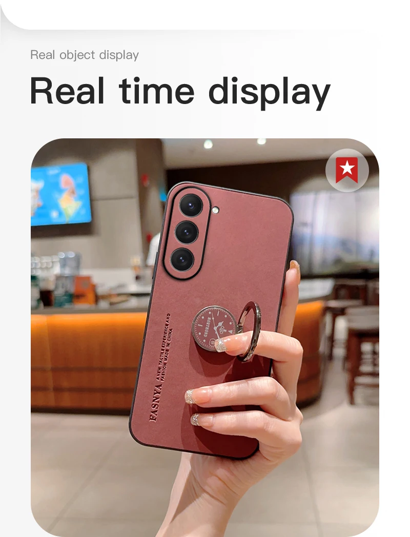 Étui en cuir avec anneau pour Samsung Galaxy S23, S24, S20, S22, S10, S9, S8 Plus, Ultra, Fe, Note 8, 9, S21, style rétro_voghion.com