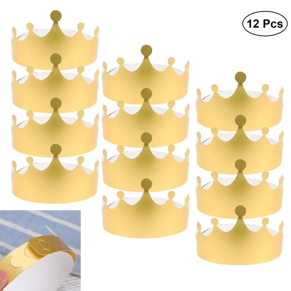 Party hat birthday crown baby crown hat carnival hat 12PC paper crown hats for costume bridal shower birthday party baby shower