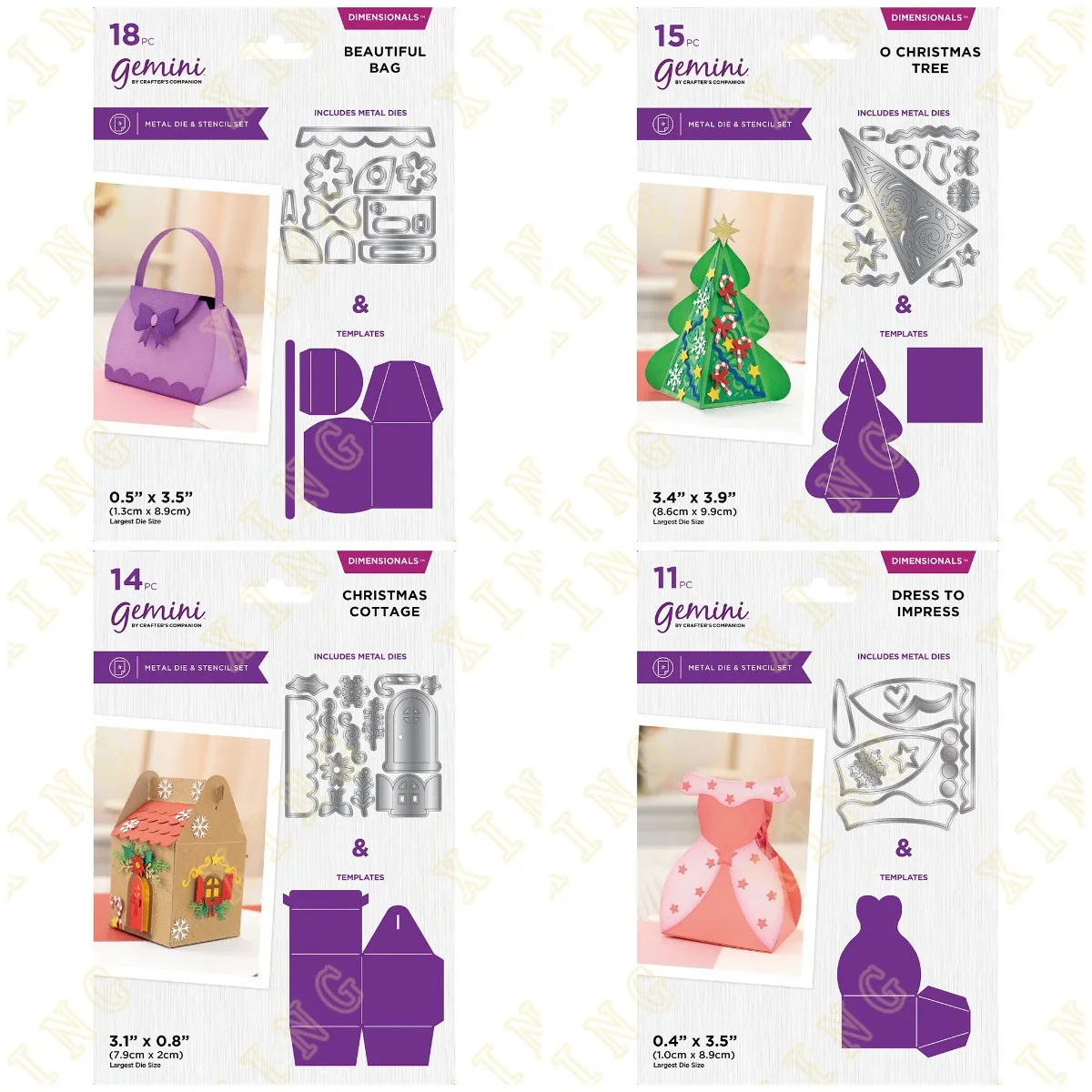 

New Arrival Christmas Tree Bag Metal Cutting Dies Stencil Die Cut For DIY Scrapbooking Album Embossing Paper Card Embossing