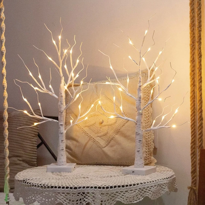 72Leds RGB LED Birch Branch LED Night Lamp Glowing Twig Remote Control USB Powered Christmas Wedding Decor Artificial Tree Light