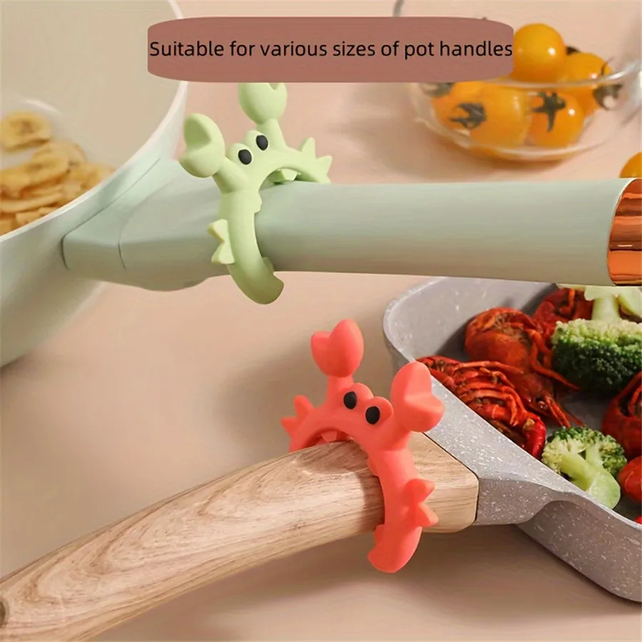 Crab-Shaped Silicone Spatula Holder - Anti-Scald Kitchen Utensil Rest, Essential Cooking Accessory