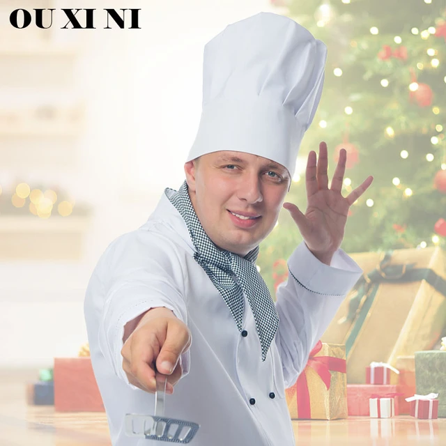 1Pc mens cap BBQ cooking hat Chef Beanie Unique Fashion Serve baker
