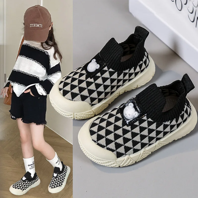 Kid Casual Shoes Sports Shoe for Boy Girl Spring Mesh Breathable Soft Soled Kindergarten Indoor