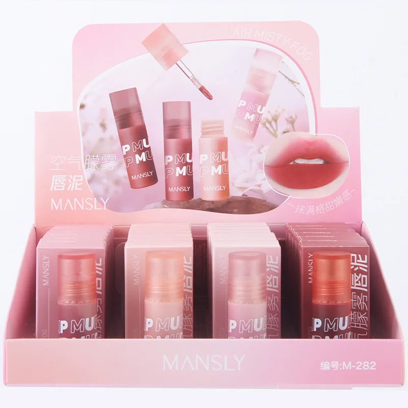 

28Pcs/lot 4 Colors Mist Lip Mud Waterproof Long Lasting Moisturizing Matte Lipstick Velvet Lip Glaze Makeup Cosmetics Wholesale