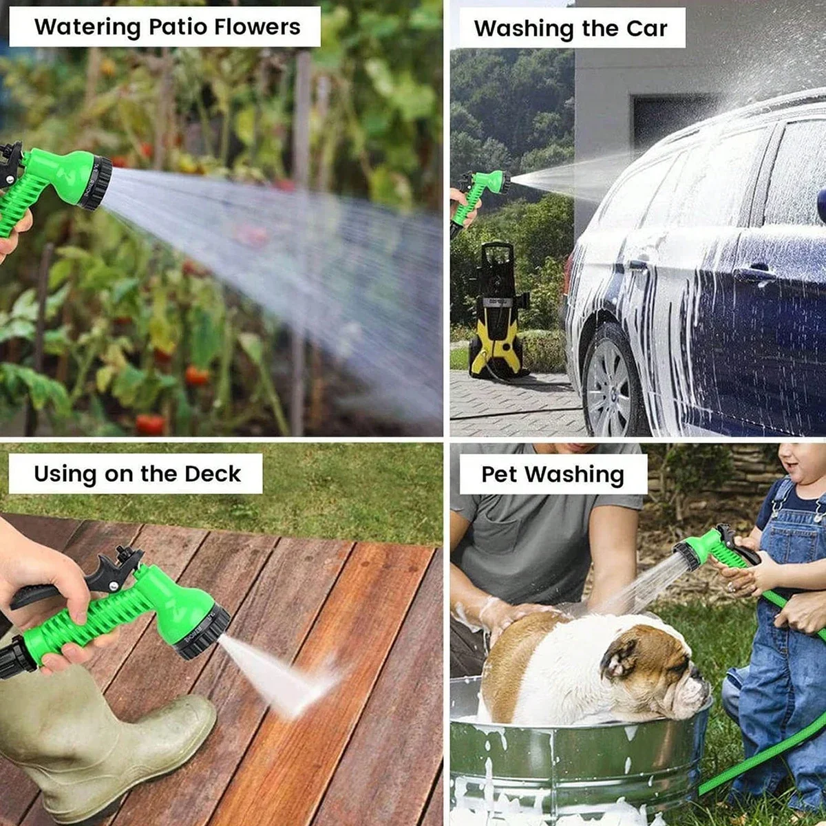 Expandable Magic Hose, High-Pressure Car Wash, 7Water Spraying Functions, Water Gun, Home Garden Watering Hose garden hose