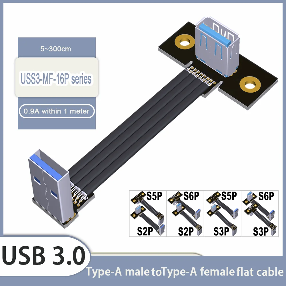 

Антенна FPV PTZ USB 3.0 тип A для типа A гибкий плоский ленточный кабель высокоскоростной FFC-кабель FPV плоский кабель штекер-гнездо 90 градусов