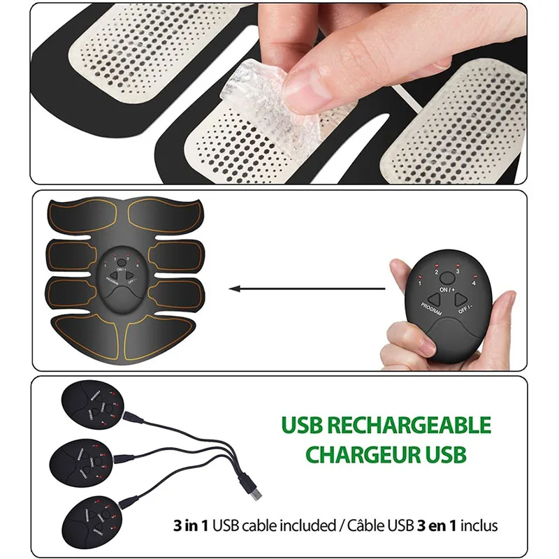 Rechargeable EMS Hip Trainer Muscle Stimulator Toner Buttocks Lifting Fitness Equiment Weight Loss Body Slimming Massager Unisex - Image 3