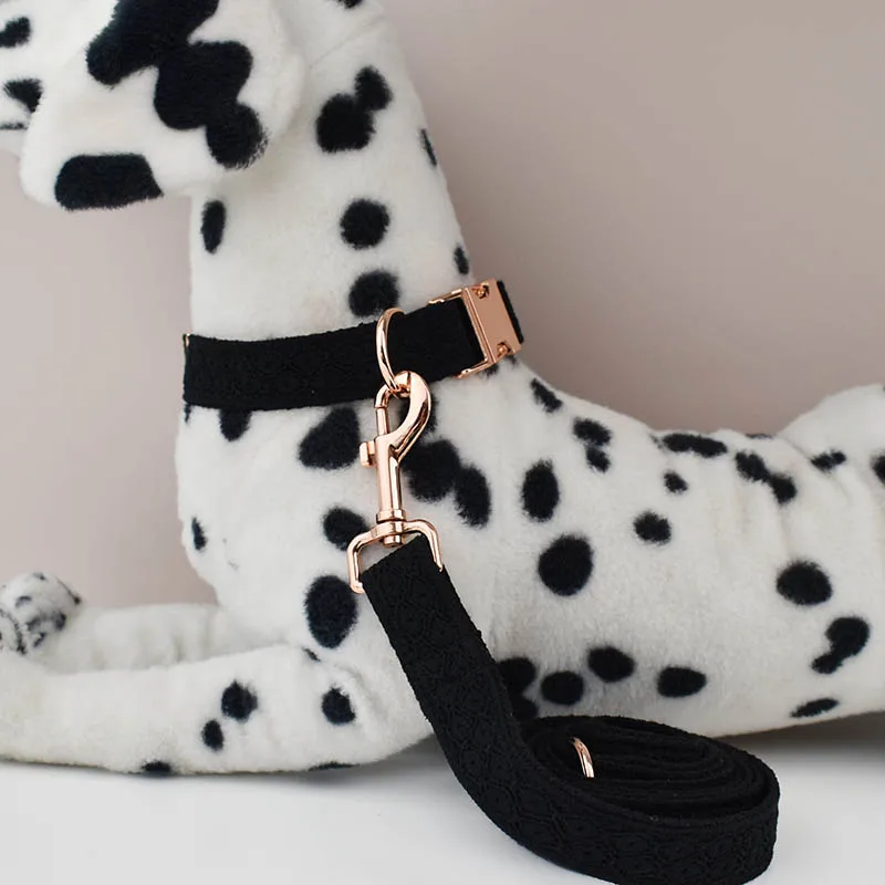 Dog Collar Leash Set Pet Necklace Dog Wedding Accessories for Medium Big Pets