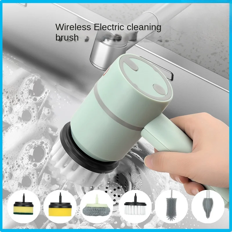 

Electric Cleaning Brush Multi-functional Home USB Rechargeable Electric Rotary Scrubber Household Appliances Cleaning Gadget