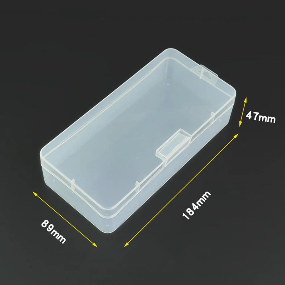 Transparent Storage Box Rectangle Plastic Screw Holder 18.5x9.5x3.7cm Case Organizer Container For Electronic Components