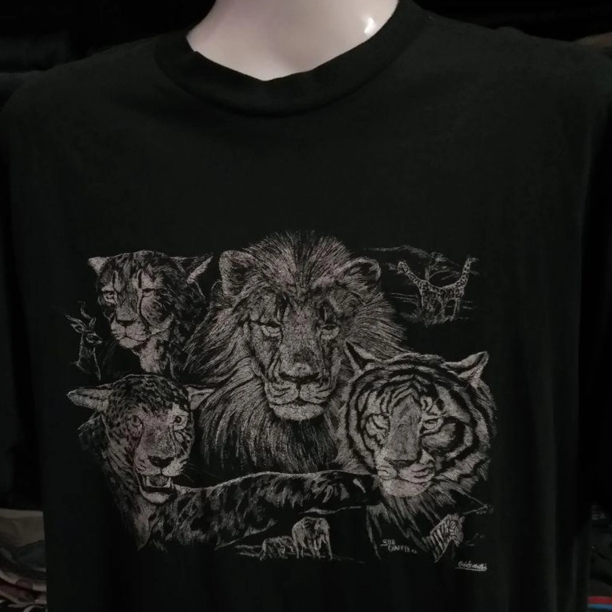 Abbigliamento Vintage Maglietta A Maglie Rare Anni '90 Made In Usa Taglia L