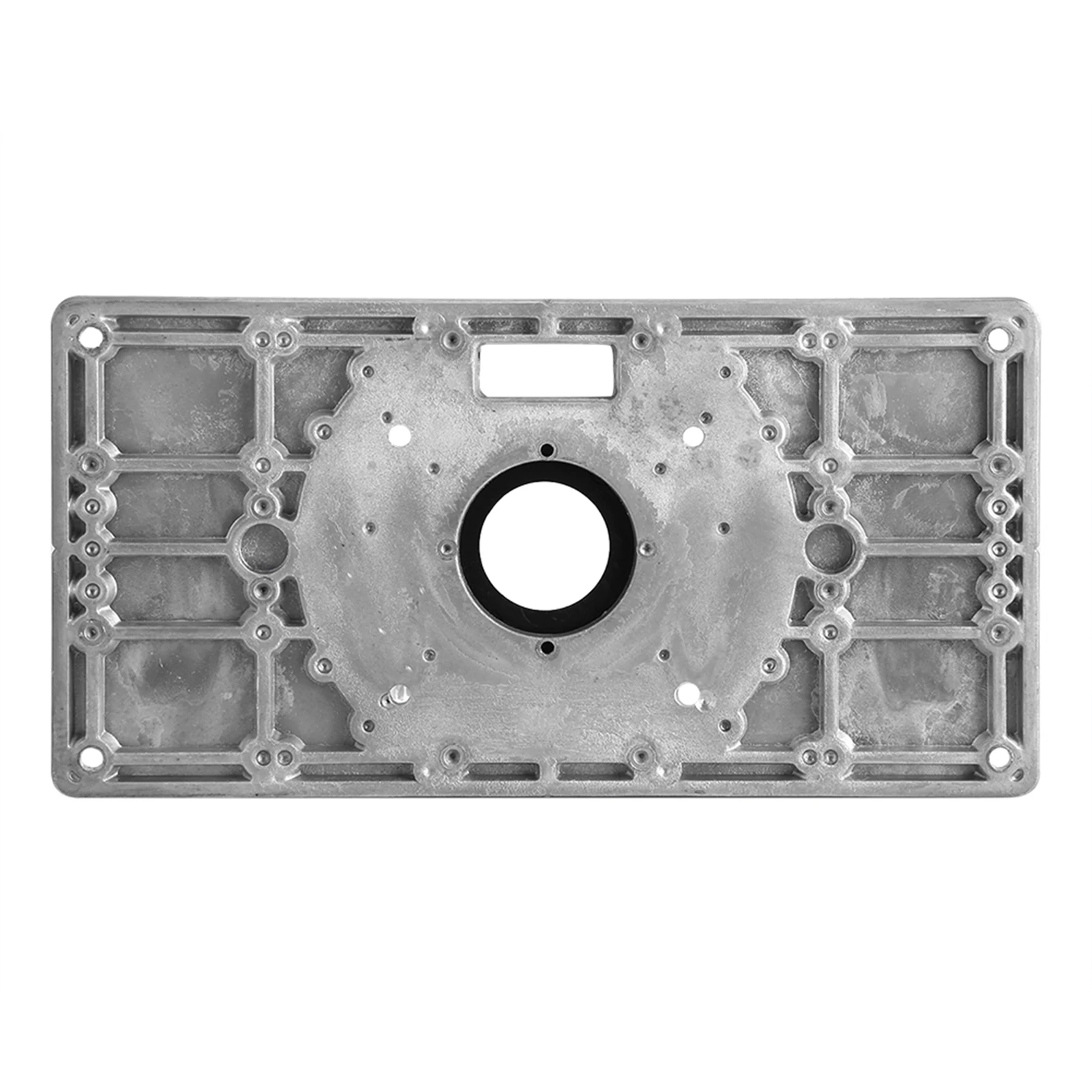 235*120*8mm Aluminum Router Table Insert Plate with 4 Rings and Screws for Woodworking Benches Router Table Insert Plate