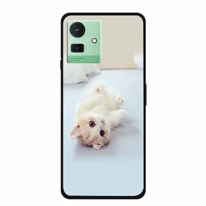 Luxury Cat Cartoon Silicone Shockproof Case - Soft TPU Bumper Cover