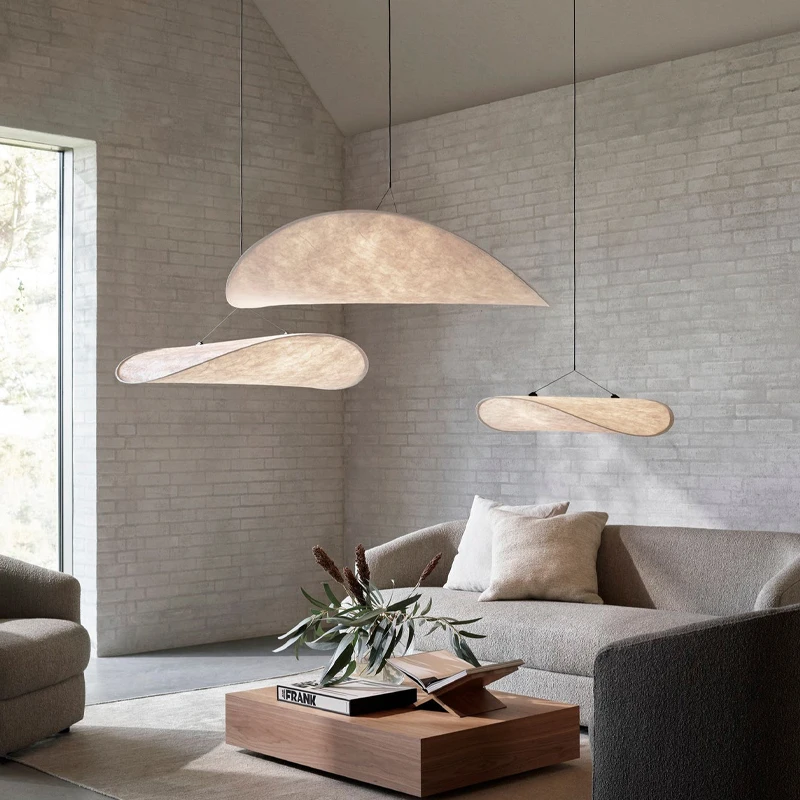 Luces colgantes de seda silenciosas para sala de estar, comedor, cocina, lámpara colgante blanca Luces colgantes de seda silenciosas para sala de estar, comedor, cocina, lámpara colgante blanca