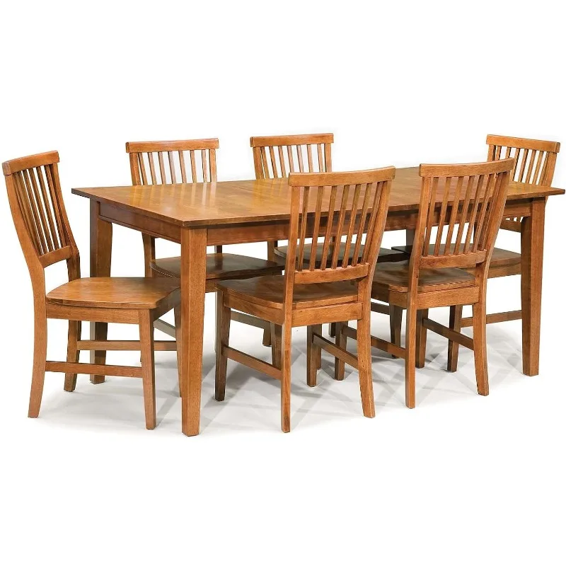 

Homestyles Arts & Crafts 7 Piece Dining Set, Oak