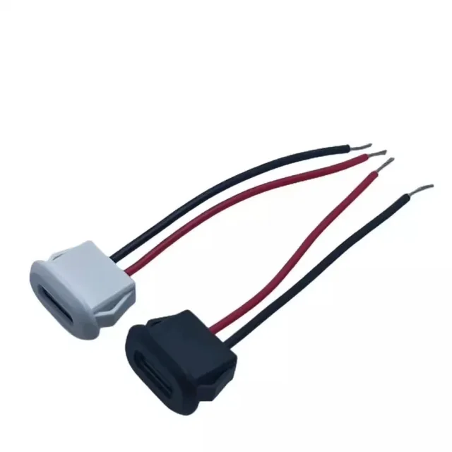 5 uds/10 Uds USB 2,0 tipo de cable soldado de presión directa lámpara madre puerto de carga de juguete lámpara de mesa puerto de carga de instrumentos de precisión 2