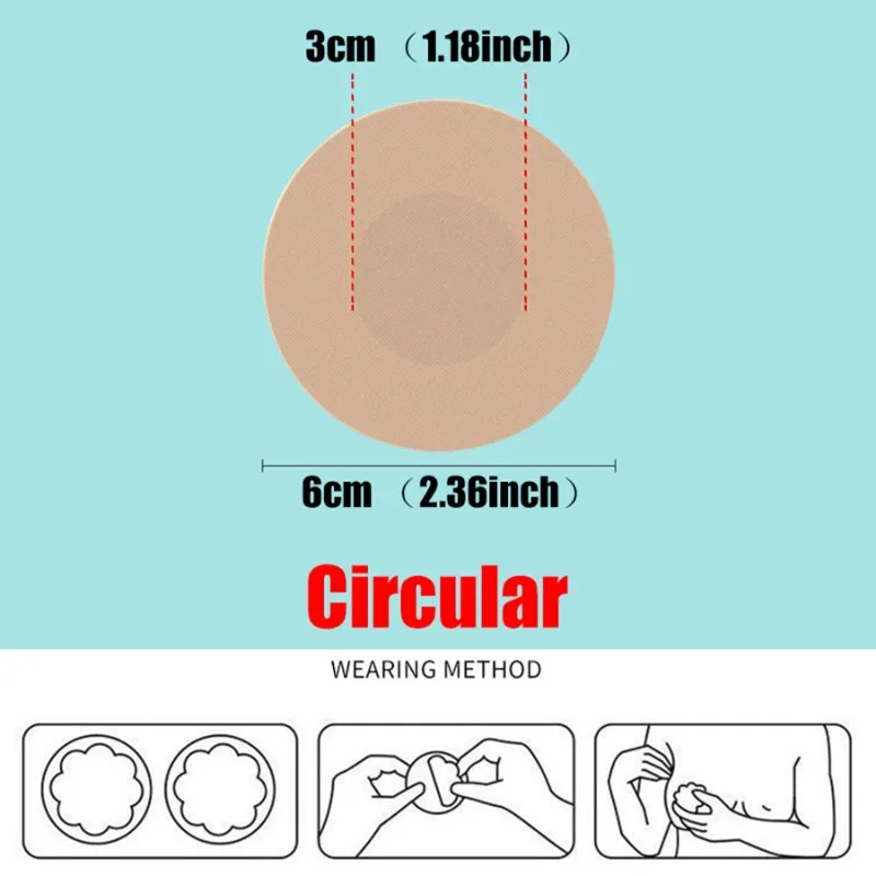 50Pcs Cloth Nipple Cover Teat Hide Women Nipple Pasties Breast Petals Invisible Bra Padding Chest Sticker Patch Covers silicone nipple cover disposable nipple cover breast nipple covers breast sticker