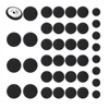 Chzimad 20Pcs 10/15/20Mm Handmade Satin Fabric Wrapped with Thin Button Flat Back DIY Decorative Button Cutting Pasting Craft 1