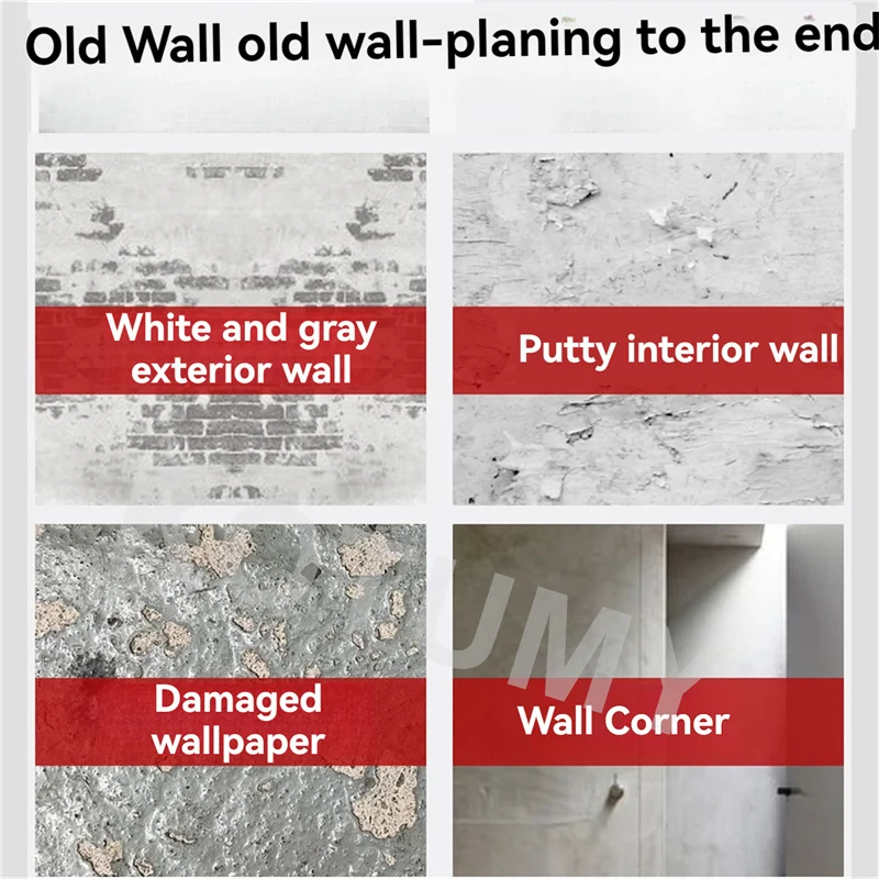 휴대용 노 데드 앵글 삽 벽 먼지없는 전기 벽 플레너 오래된 벽 혁신 벽 콘크리트 전기 도구 거친 플레너